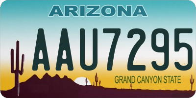 AZ license plate AAU7295