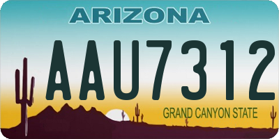 AZ license plate AAU7312