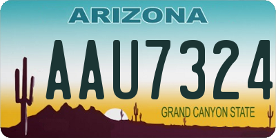 AZ license plate AAU7324