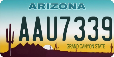 AZ license plate AAU7339
