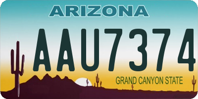 AZ license plate AAU7374