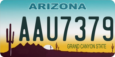 AZ license plate AAU7379