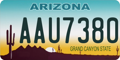 AZ license plate AAU7380