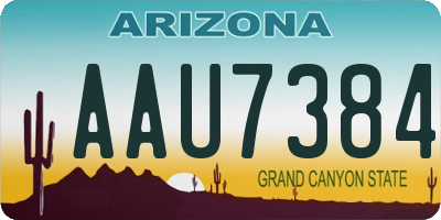 AZ license plate AAU7384