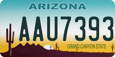 AZ license plate AAU7393
