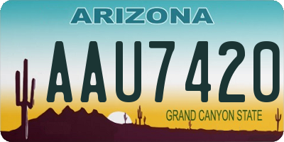AZ license plate AAU7420