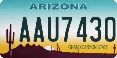 AZ license plate AAU7430