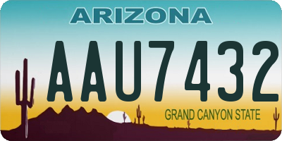 AZ license plate AAU7432