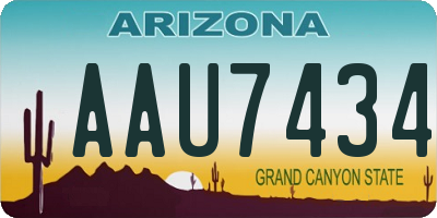 AZ license plate AAU7434