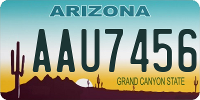 AZ license plate AAU7456