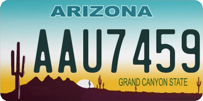 AZ license plate AAU7459