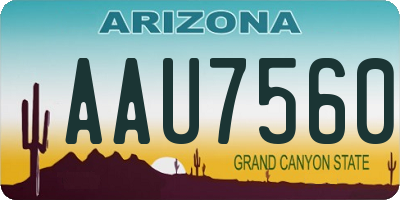 AZ license plate AAU7560