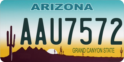 AZ license plate AAU7572
