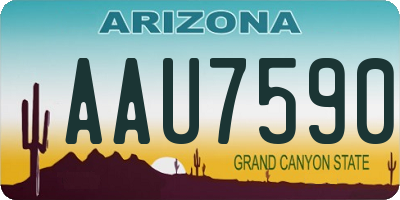 AZ license plate AAU7590
