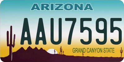 AZ license plate AAU7595