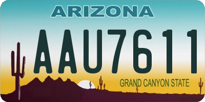 AZ license plate AAU7611