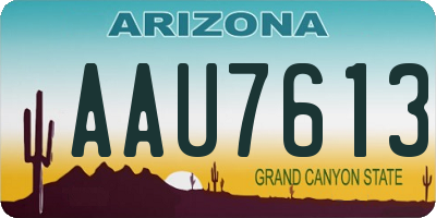 AZ license plate AAU7613