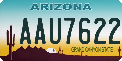 AZ license plate AAU7622