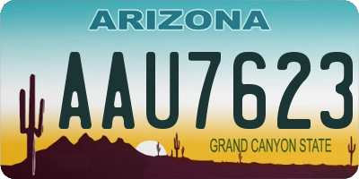 AZ license plate AAU7623