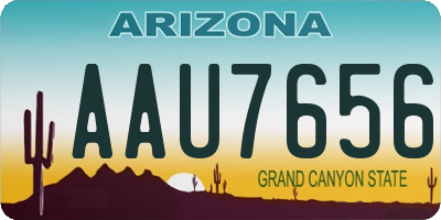 AZ license plate AAU7656