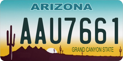 AZ license plate AAU7661