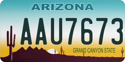 AZ license plate AAU7673
