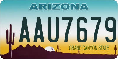 AZ license plate AAU7679