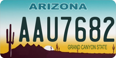 AZ license plate AAU7682