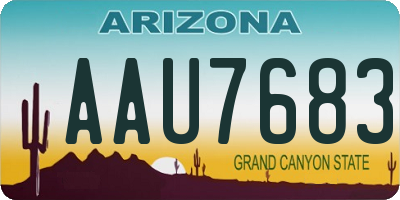 AZ license plate AAU7683