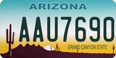 AZ license plate AAU7690