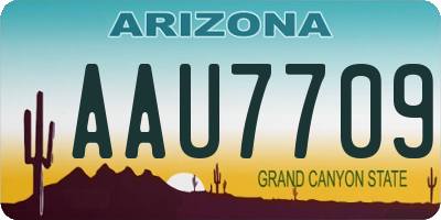 AZ license plate AAU7709