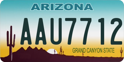 AZ license plate AAU7712