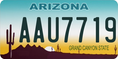 AZ license plate AAU7719