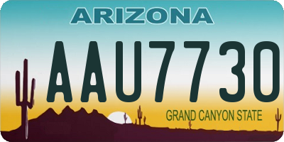 AZ license plate AAU7730