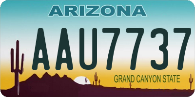 AZ license plate AAU7737