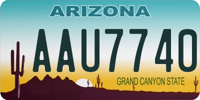AZ license plate AAU7740
