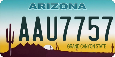 AZ license plate AAU7757
