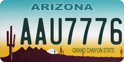 AZ license plate AAU7776