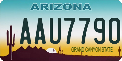 AZ license plate AAU7790