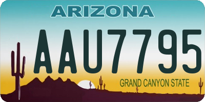 AZ license plate AAU7795