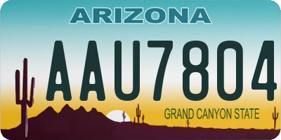 AZ license plate AAU7804