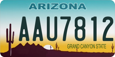 AZ license plate AAU7812