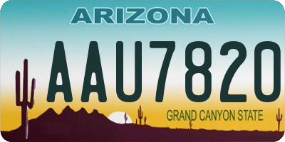 AZ license plate AAU7820
