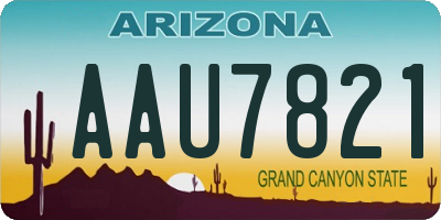 AZ license plate AAU7821