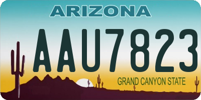 AZ license plate AAU7823