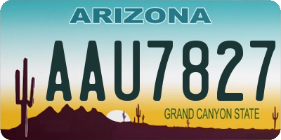 AZ license plate AAU7827
