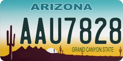 AZ license plate AAU7828