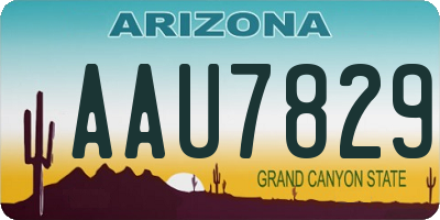 AZ license plate AAU7829