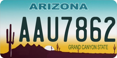 AZ license plate AAU7862