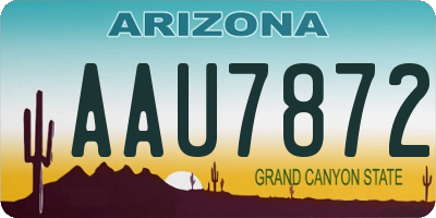 AZ license plate AAU7872